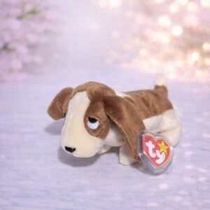 Tracker Ty Plush Dog in Brown and White